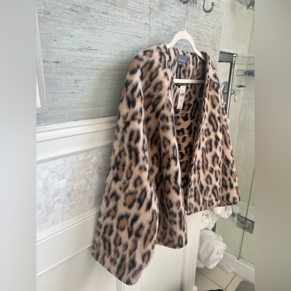 NWT new OS one size Anthropologie boxy jacket leopard animal print S M L XL - Picture 7 of 17